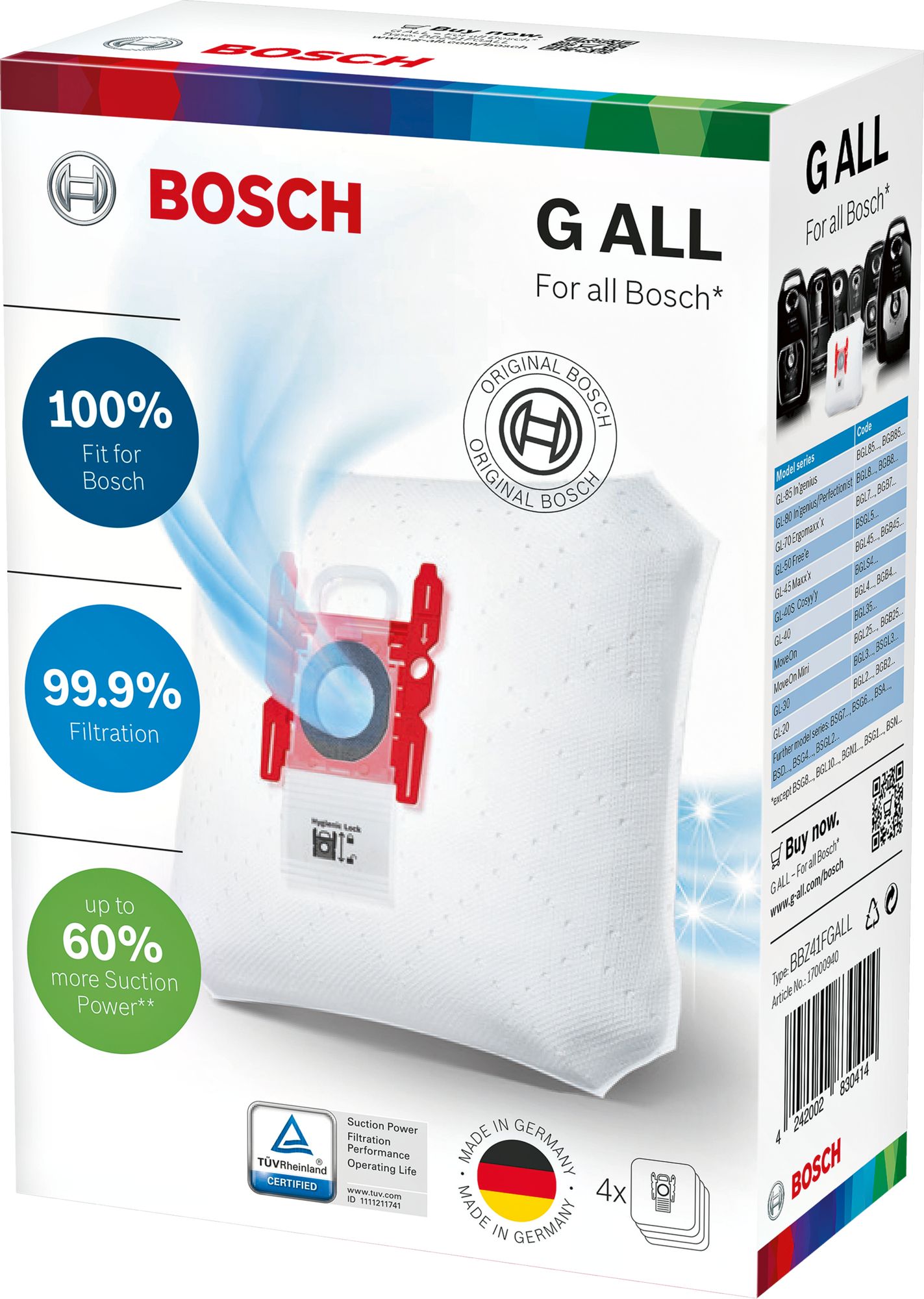 Аксессуар Bosch BBZ41FGALL пылесборник