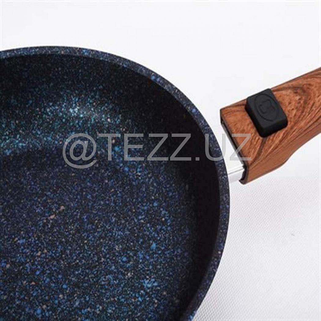 Сковородка Kukmara 280мм со съемной ручкой, антипригар, Granit ultra, blue (сгг282а)