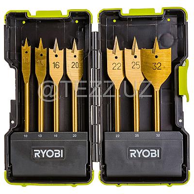 Наборы инструментов  RYOBI RAK07SB перьевые свёрла (5132002252), 8 шт.