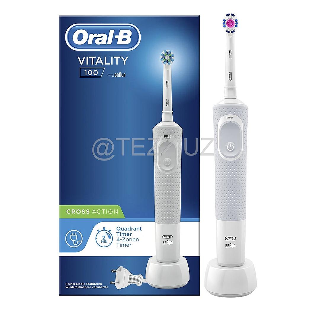 Электрические зубные щетки Braun Oral-B vitality crossaction белый (коробка)