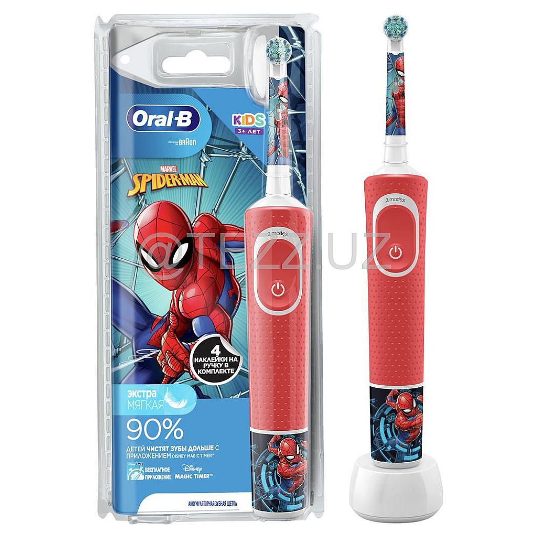 Электрические зубные щетки Braun Oral-B kids Spiderman
