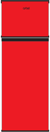 Холодильник Artel HD 341 FN (S) (красный)
