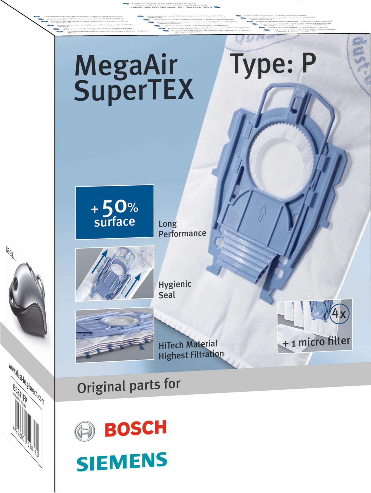 Аксессуар Bosch BBZ41FP комплект пылесборников + фильтр