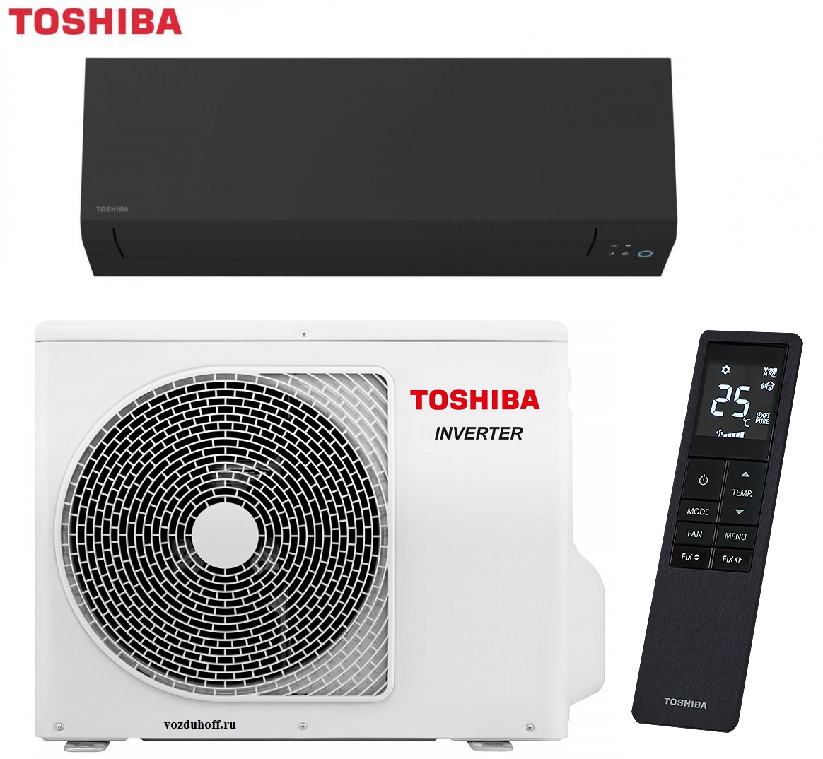 Бытовой кондиционер Toshiba SHORAI EDGE Black RAS-B13G3KVSGB-E/RAS-13J2AVSG-E1