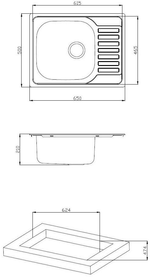 Кухонные мойки Hofmann SMS6550SS/HF