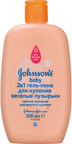 Пена Johnson's baby для купания 2в1 «Веселые пузырьки» 300 мл, гель
