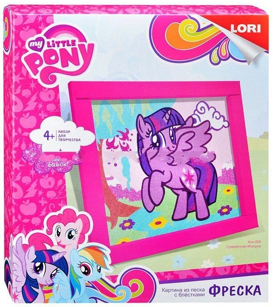 Поделки LORI Фреска Картина из песка Hasbro My Little Pony с глиттером 