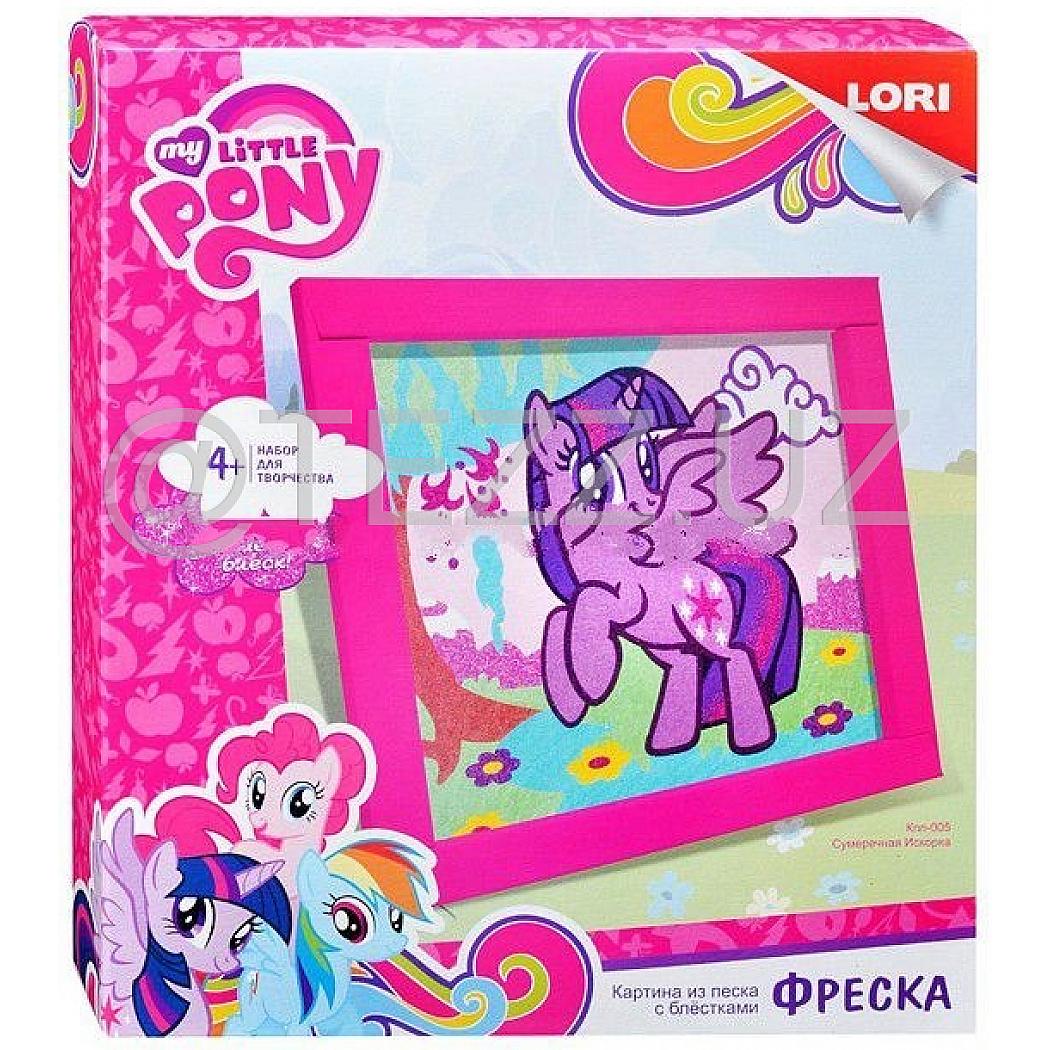 Поделки LORI Фреска Картина из песка Hasbro My Little Pony с глиттером 