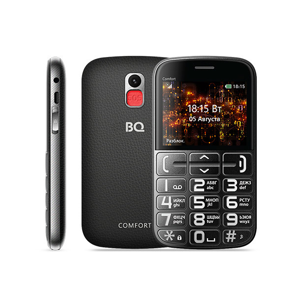 Телефоны BQ 2441 Comfort Black+Silver