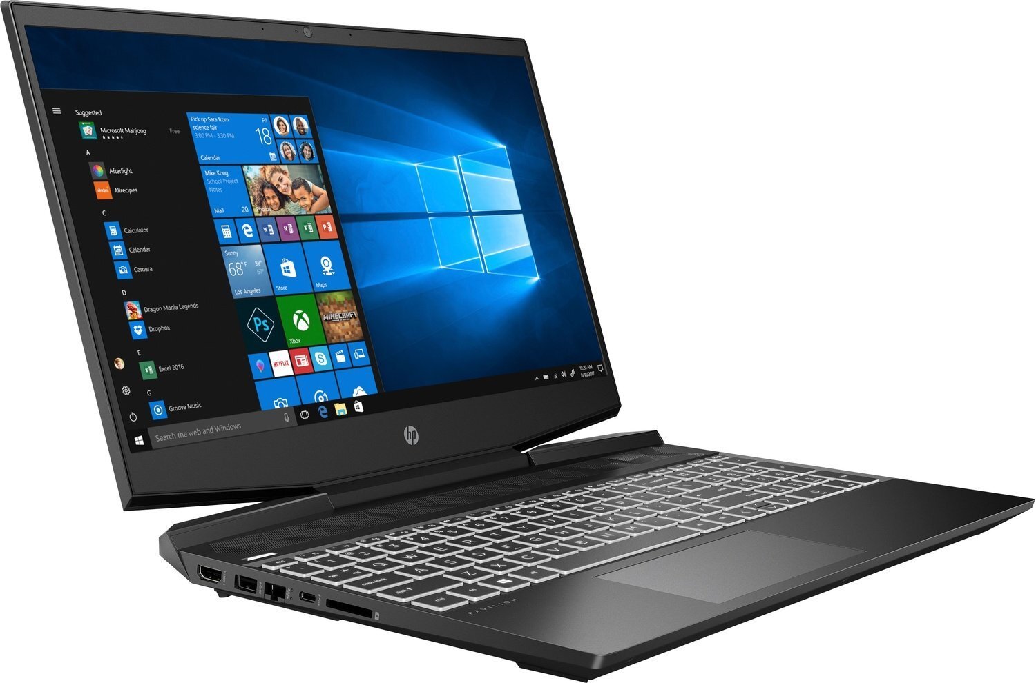 Ноутбуки HP Pavilion 17 Gaming,17.3 FHD IPS 144Hz ,i5-9300HQ,8GB RAM,1TB+128GB,Nvidia GeForce GTX 1650 4GB,FreeDOS (7MX20EA)