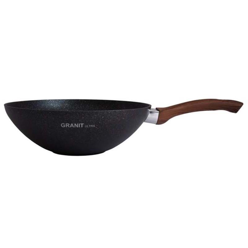 Сковородка Kukmara WOK, 280/95мм с ручкой, антипригар, Granit ultra, original (свкго280а)