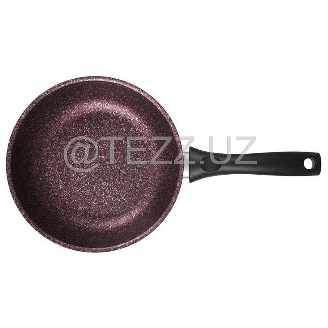 Сковородка Kukmara 240мм с ручкой, антипригар, Granit ultra, red (сга240а)
