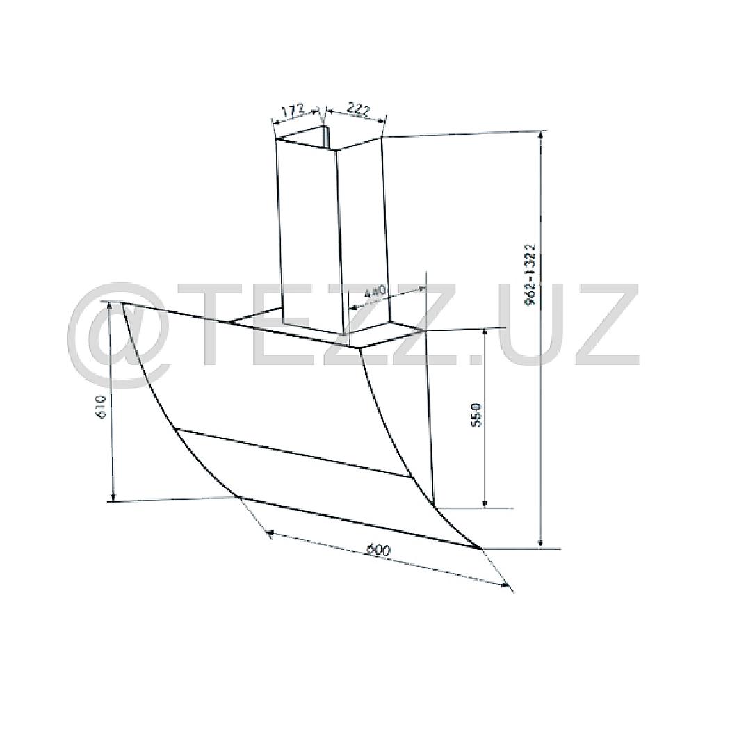 Наклонные вытяжки Goodwell L 7160 BL