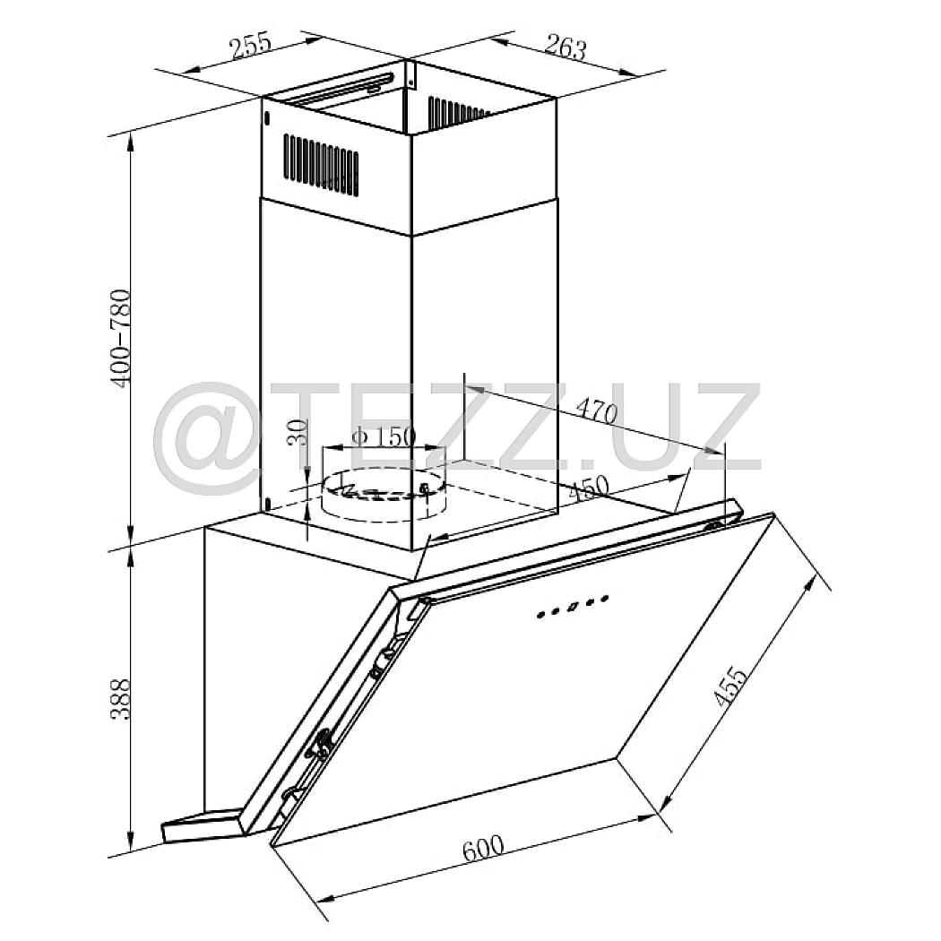 Наклонные вытяжки Hofmann INOX H60