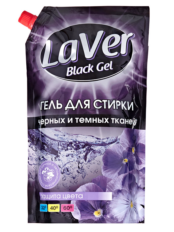 Гель для стирки LaVer Black Gel для черных и темных тканей, 1л.