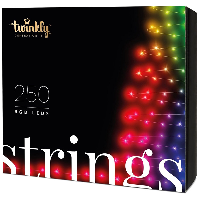 Гирлянда Twinkly Strings RGB 250, светодиодная Smart LED, BT+WiFi, Gen II, 20 метров (TWS250STP-BEU)