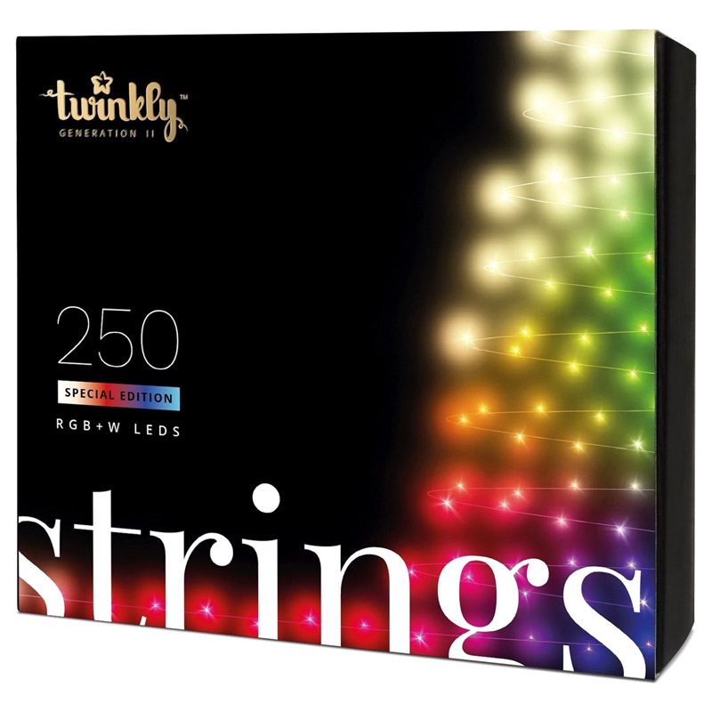 Гирлянда Twinkly Strings RGBW 250, светодиодная Smart LED, BT+WiFi, Gen II, 20 метров (TWS250SPP-TEU)