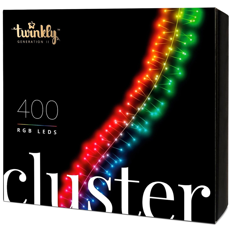 Гирлянда Twinkly Cluster RGB 400, светодиодная Smart LED, BT+WiFi, Gen II, 6 метров (TWC400STP-BEU)