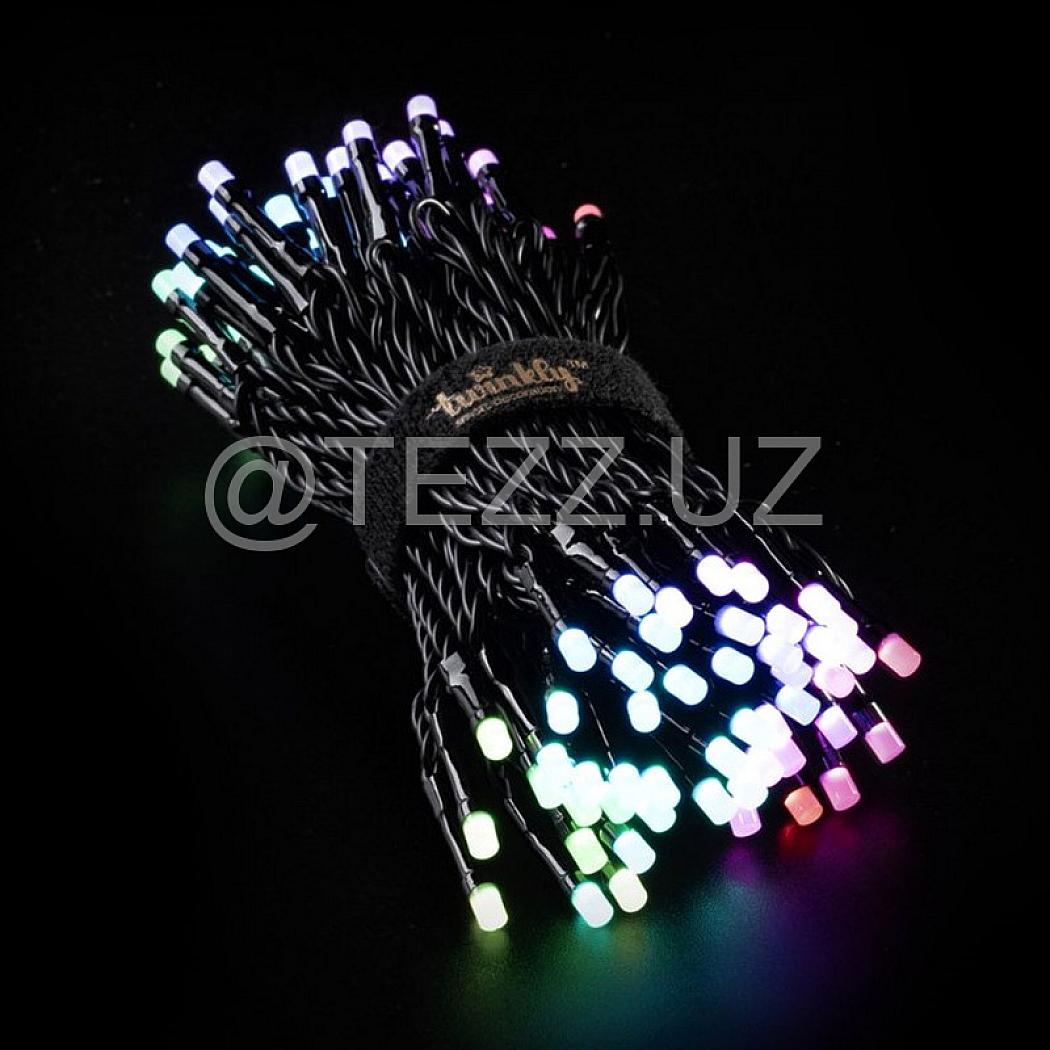 Гирлянда Twinkly Strings светодиодная Smart LED RGB 100, BT+WiFi, Gen II, 8 метров (TWS100STP-BEU)