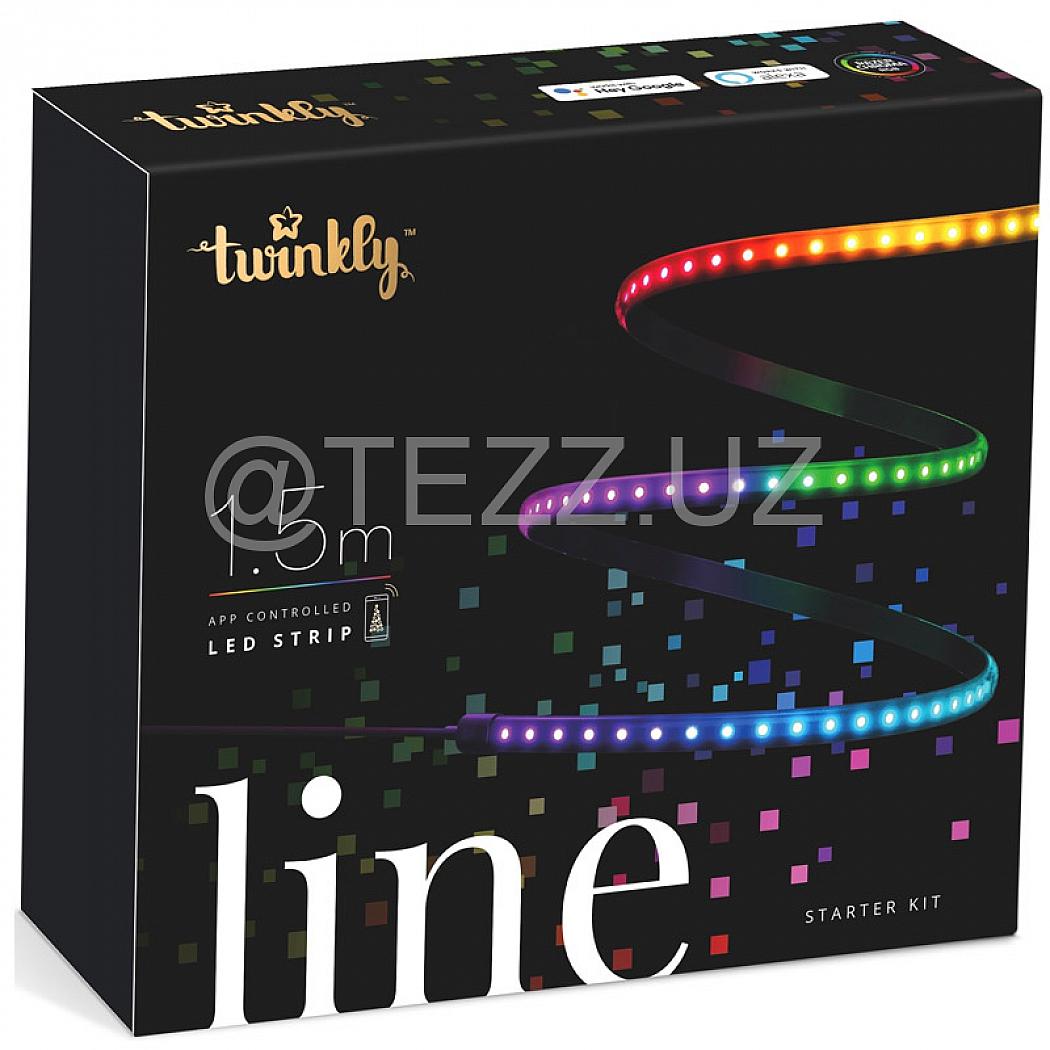 Гирлянда Twinkly Line Smart LED подсветка 100 RGB, BT+WiFi, Gen II,  1,5 метра (TWL100STW-BEU)