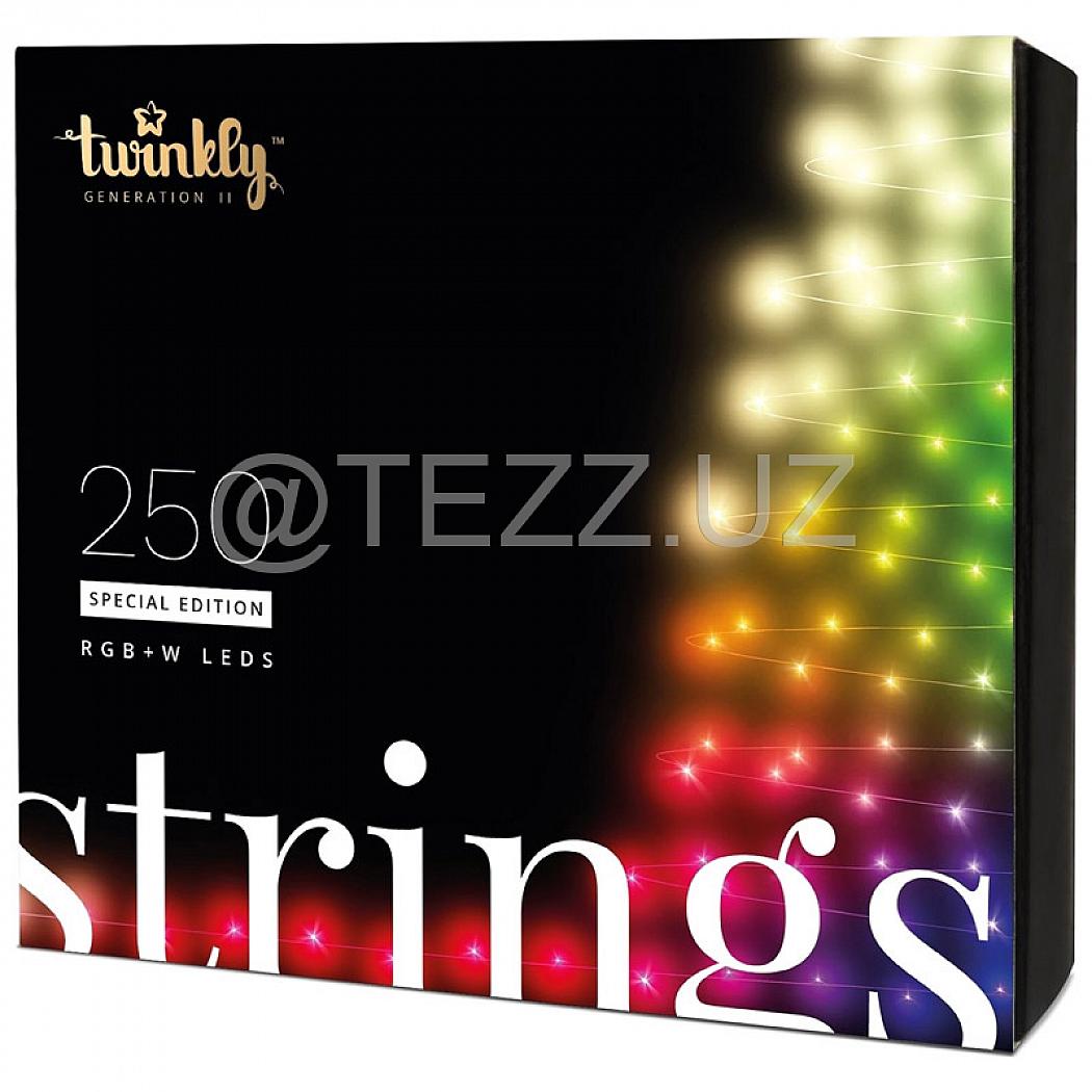 Гирлянда Twinkly Strings RGBW 250, светодиодная Smart LED, BT+WiFi, Gen II, 20 метров (TWS250SPP-BEU)