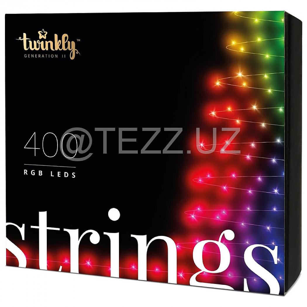 Гирлянда Twinkly Strings RGB 400, светодиодная Smart LED, BT+WiFi, Gen II, 32 метра (TWS400STP-BEU)