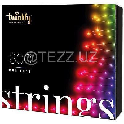 Гирлянда  Twinkly Strings RGB 600, светодиодная Smart LED, BT+WiFi, Gen II, 48 метров (TWS600STP-BEU)