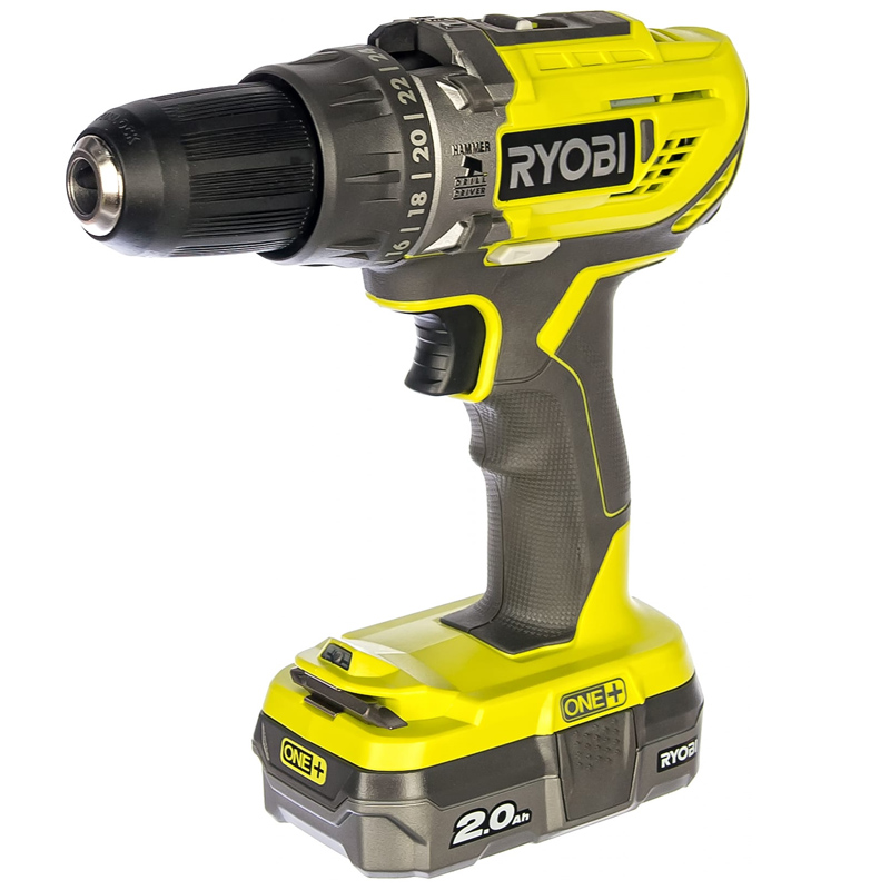 Аккумуляторная дрель-шуруповерт RYOBI R18PD3-120S ONE+ (5133003340) 2 Ah