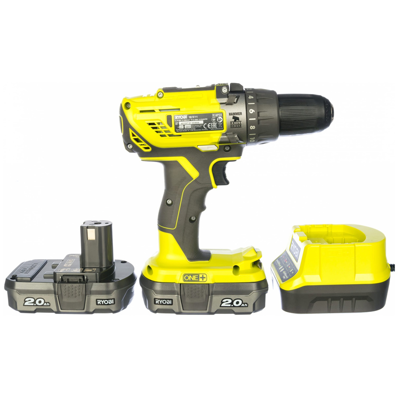 Аккумуляторная дрель-шуруповерт RYOBI R18PD3-220S (5133003342) 2x2 Ah