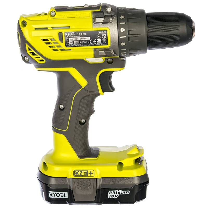 Аккумуляторная дрель-шуруповерт RYOBI R18DD3-213S ONE+ (5133003352) 2x1,3 Ah