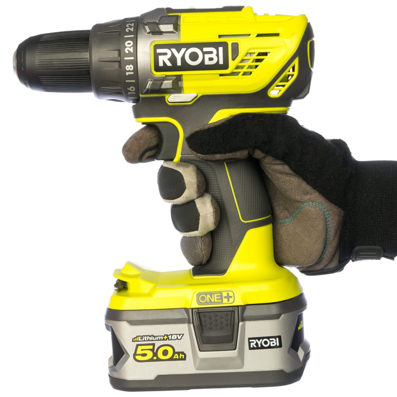 Аккумуляторная дрель-шуруповерт RYOBI R18DD3-252S ONE+ (5133003353) 2 Ah/ 5 Ah