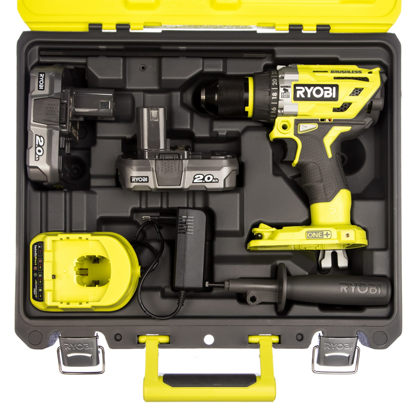 Аккумуляторная дрель-шуруповерт RYOBI R18PD7-220B ONE+ (5133004295) 2x2 Ah