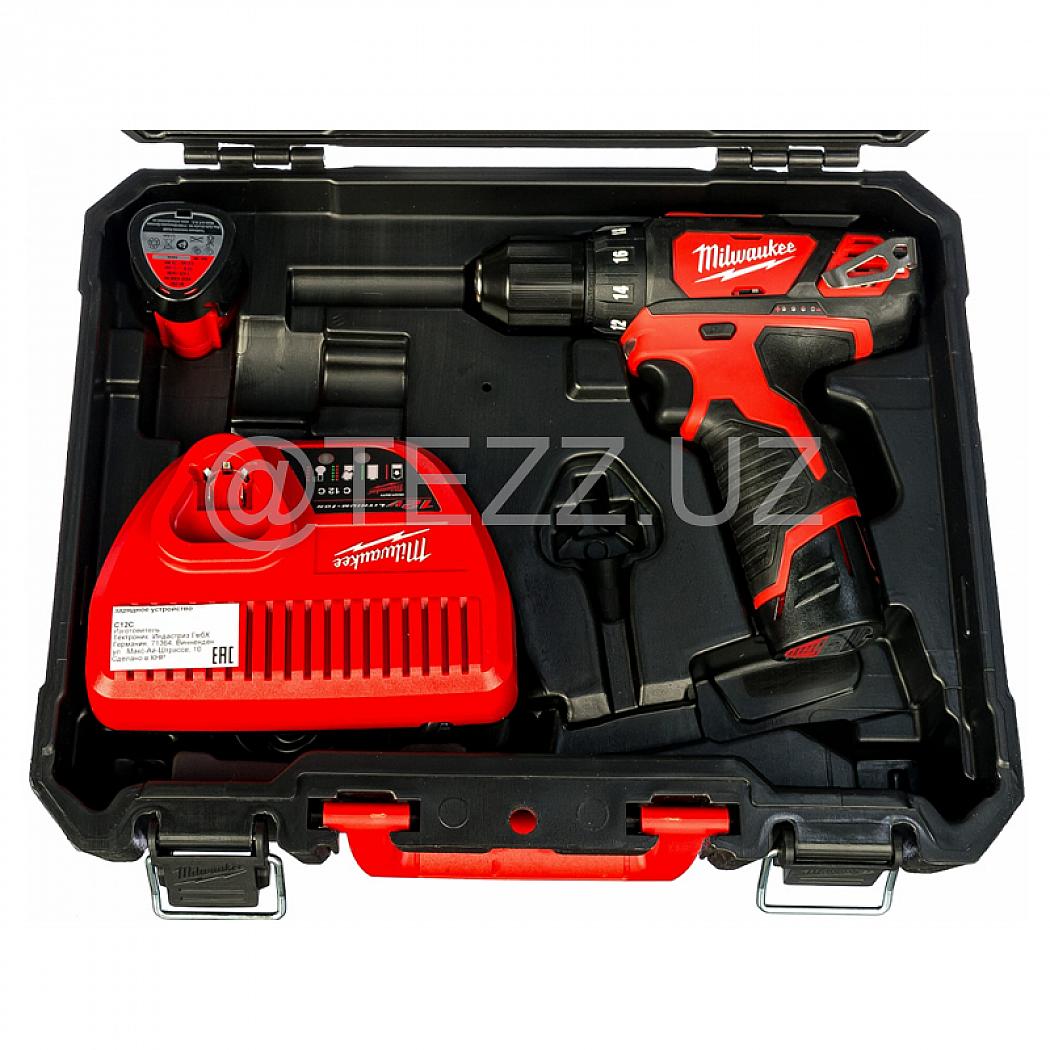 Аккумуляторная дрель-шуруповерт Milwaukee M12 BDD-202C (4933441915) 2x2 Ah