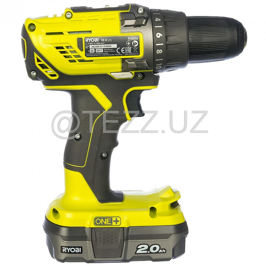 Аккумуляторная дрель-шуруповерт RYOBI R18DD3-220S (5133003348) 2 Ah