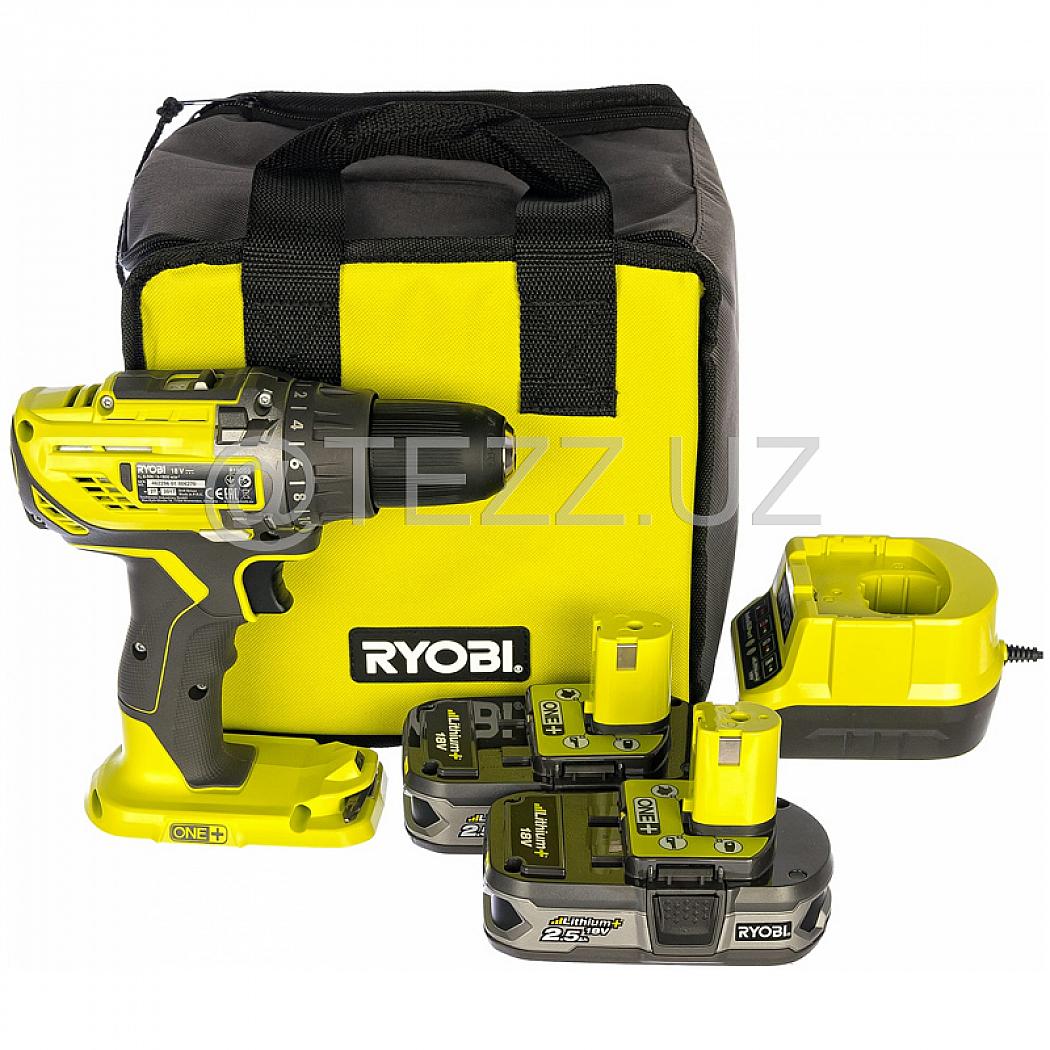 Аккумуляторная дрель-шуруповерт RYOBI R18DD3-225S ONE+ (5133003349) 2x2,5 Ah