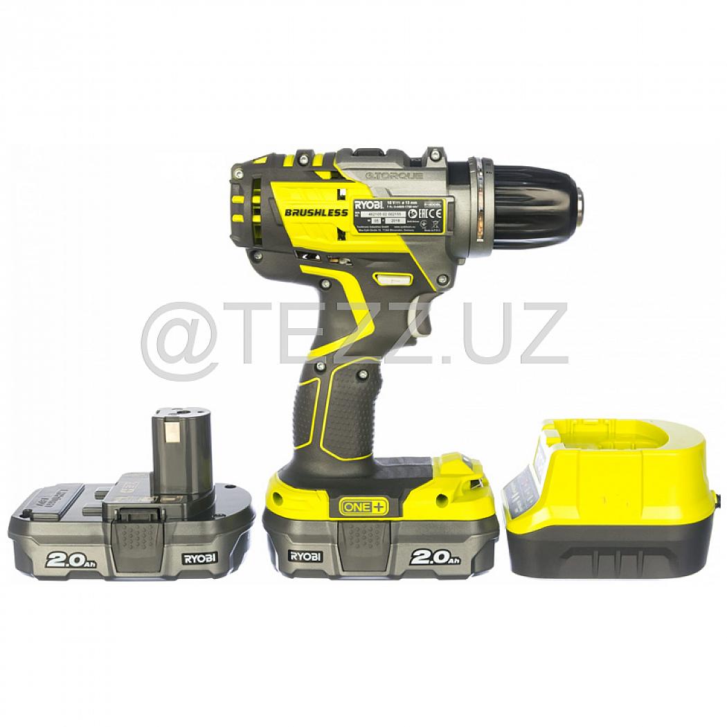 Аккумуляторная дрель-шуруповерт RYOBI R18DDBL-220S ONE+ (5133003435) 2x2 Ah