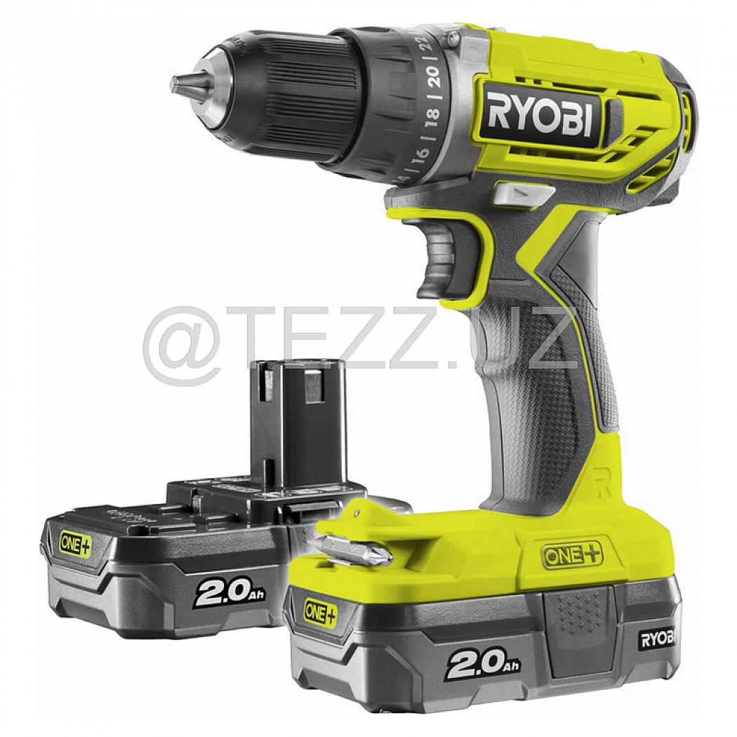 Аккумуляторная дрель-шуруповерт RYOBI R18DD2-220S ONE+ (5133003821) 2x2 Ah