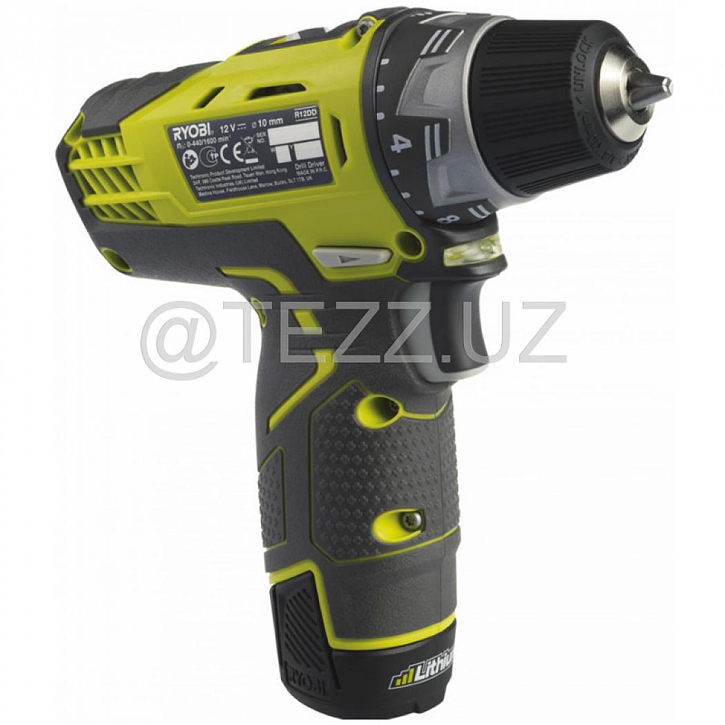 Аккумуляторная дрель-шуруповерт RYOBI R12DD-220S (5133005063) 2x2 Ah