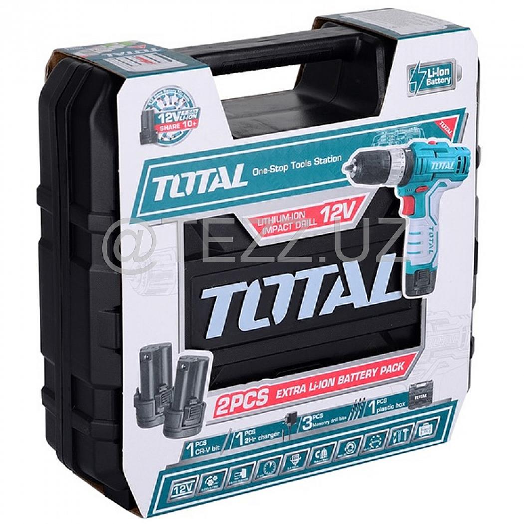 Аккумуляторный шуруповерт TOTAL TIDLI1232 Li-ion 2 x 1,5 Ah