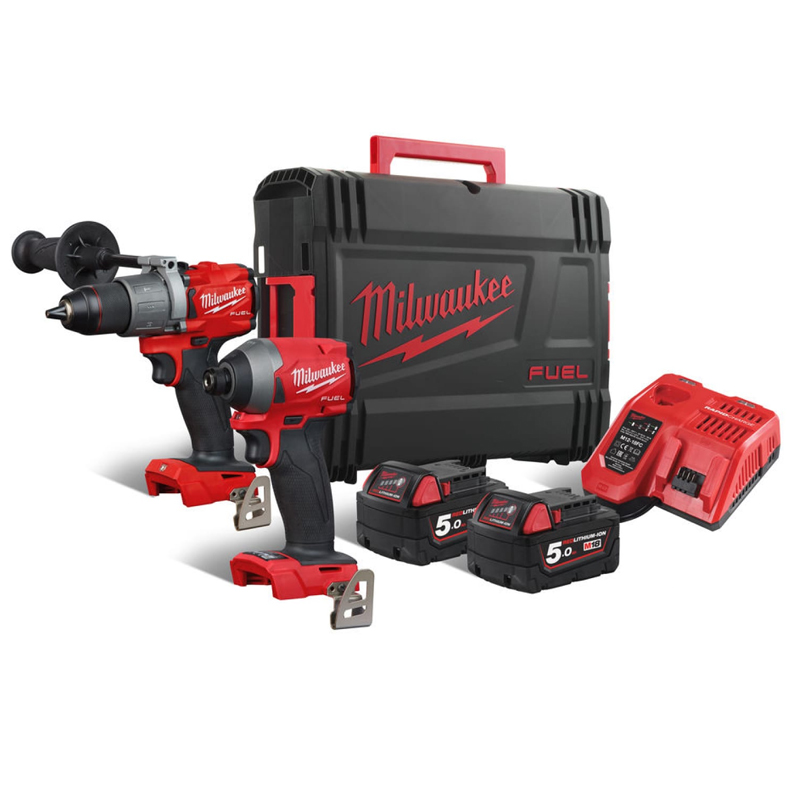 Наборы инструментов Milwaukee M18 FPP2A2-502X, ударная дрель,импульсный винтоверт (4933464268), 2 предмета