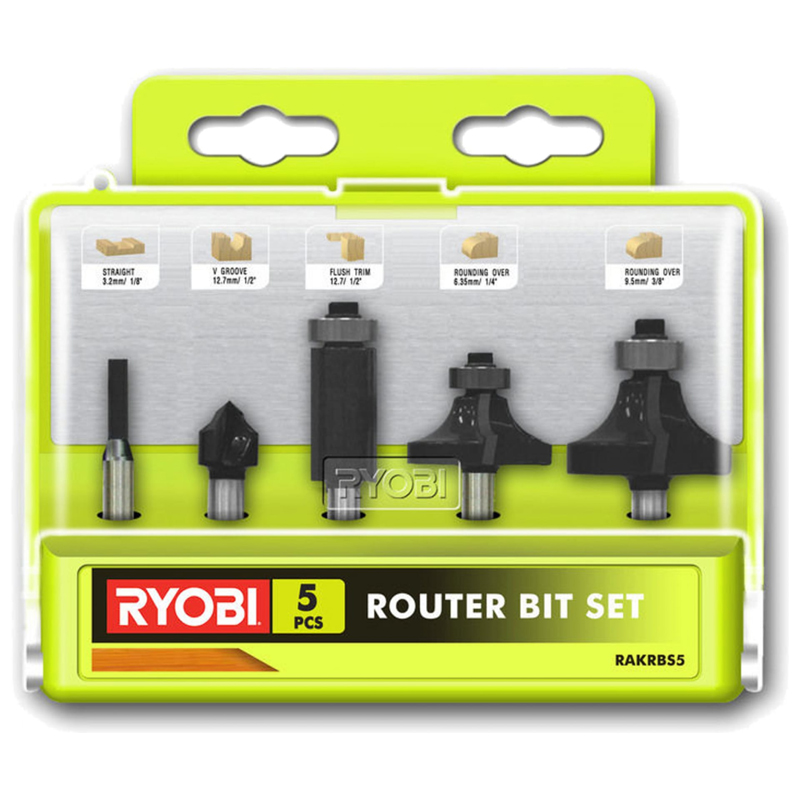 Наборы инструментов RYOBI RAKRBS5 фрезы по дереву (5132003828), 5 шт.