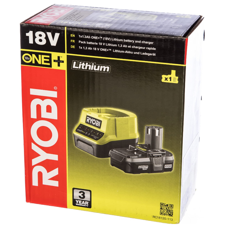 Наборы инструментов RYOBI RC18120-113 ONE+ аккумулятор и зарядка (5133003354), 2 шт.