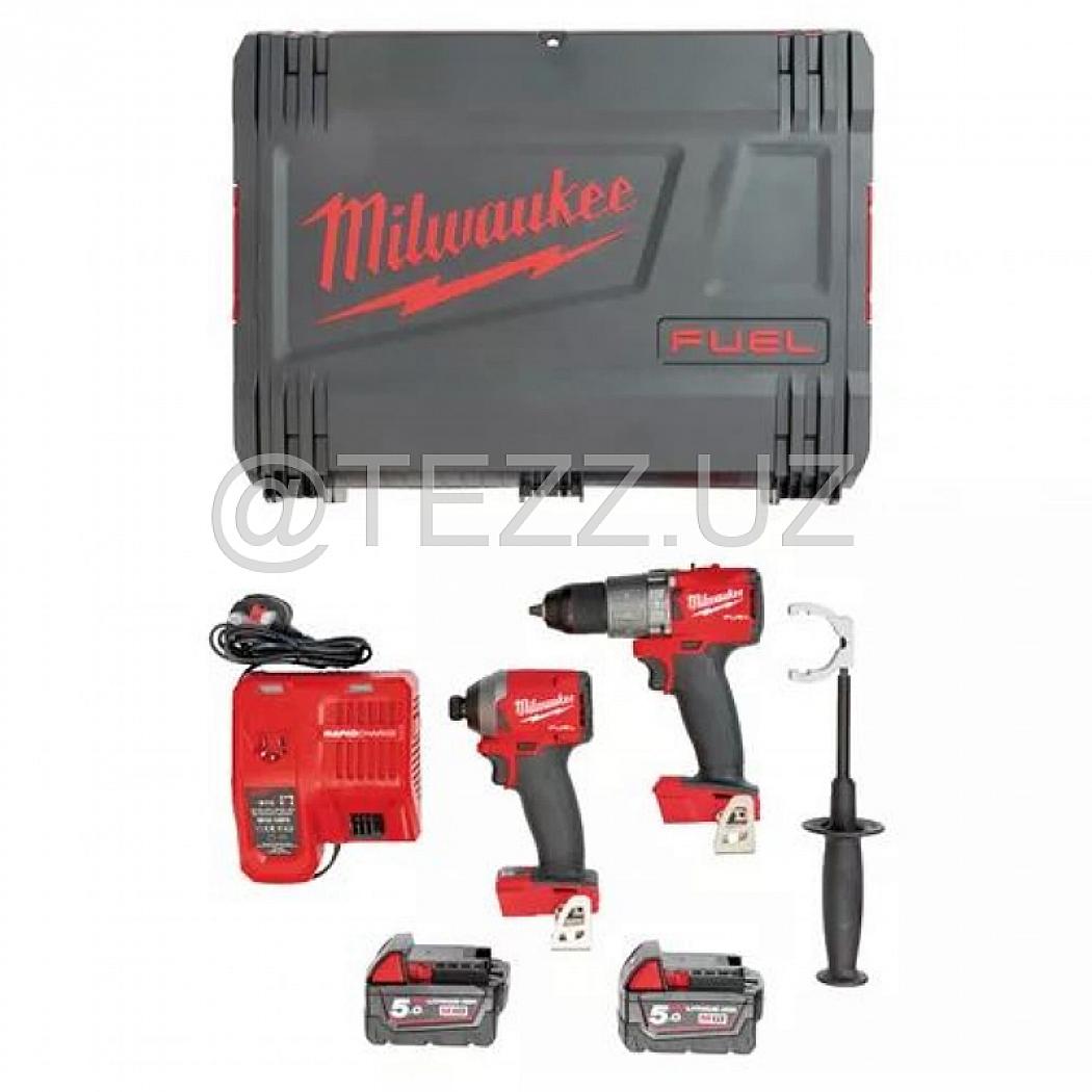 Наборы инструментов Milwaukee M18 FPP2A2-502X, ударная дрель,импульсный винтоверт (4933464268), 2 предмета