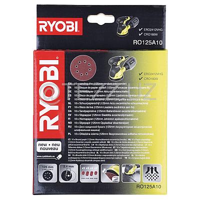 Наборы инструментов  RYOBI RO125A10 листы шлифовальные (5132002608), 10 шт.