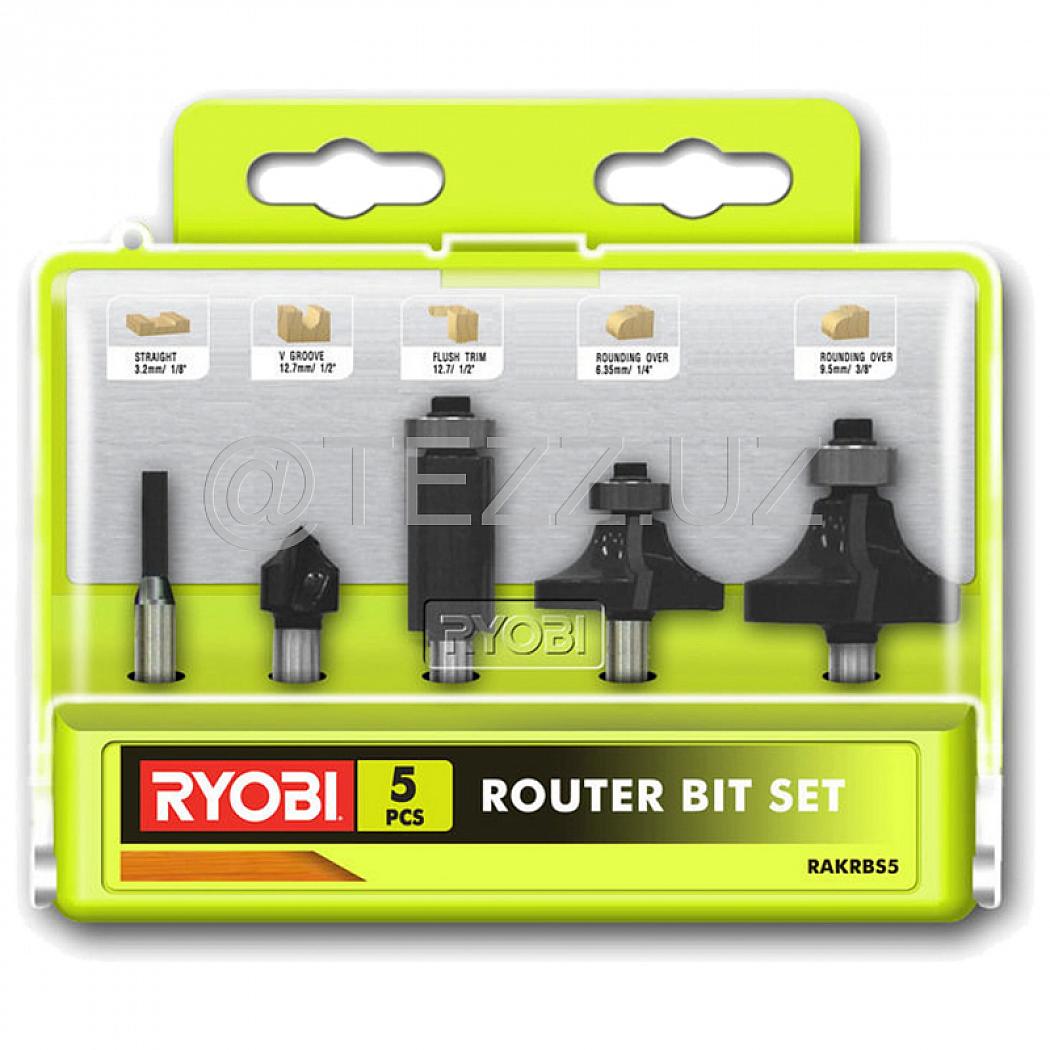 Наборы инструментов RYOBI RAKRBS5 фрезы по дереву (5132003828), 5 шт.