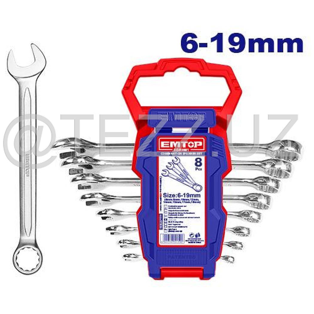 Наборы инструментов EMTOP ECSS10801 гаечные ключи