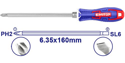 Отвертка EMTOP ESDRH0202