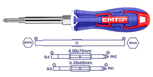 Отвертка EMTOP ESDRH0602