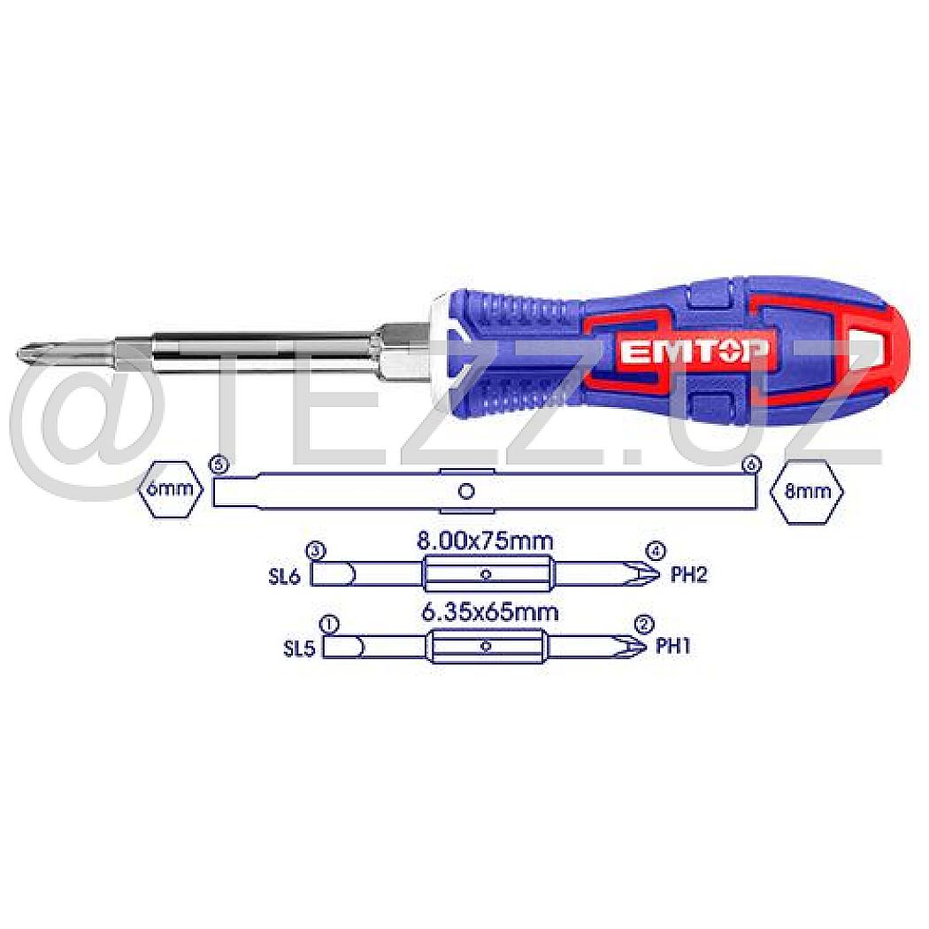 Отвертка EMTOP ESDRH0602