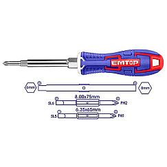 Отвертка  EMTOP ESDRH0602
